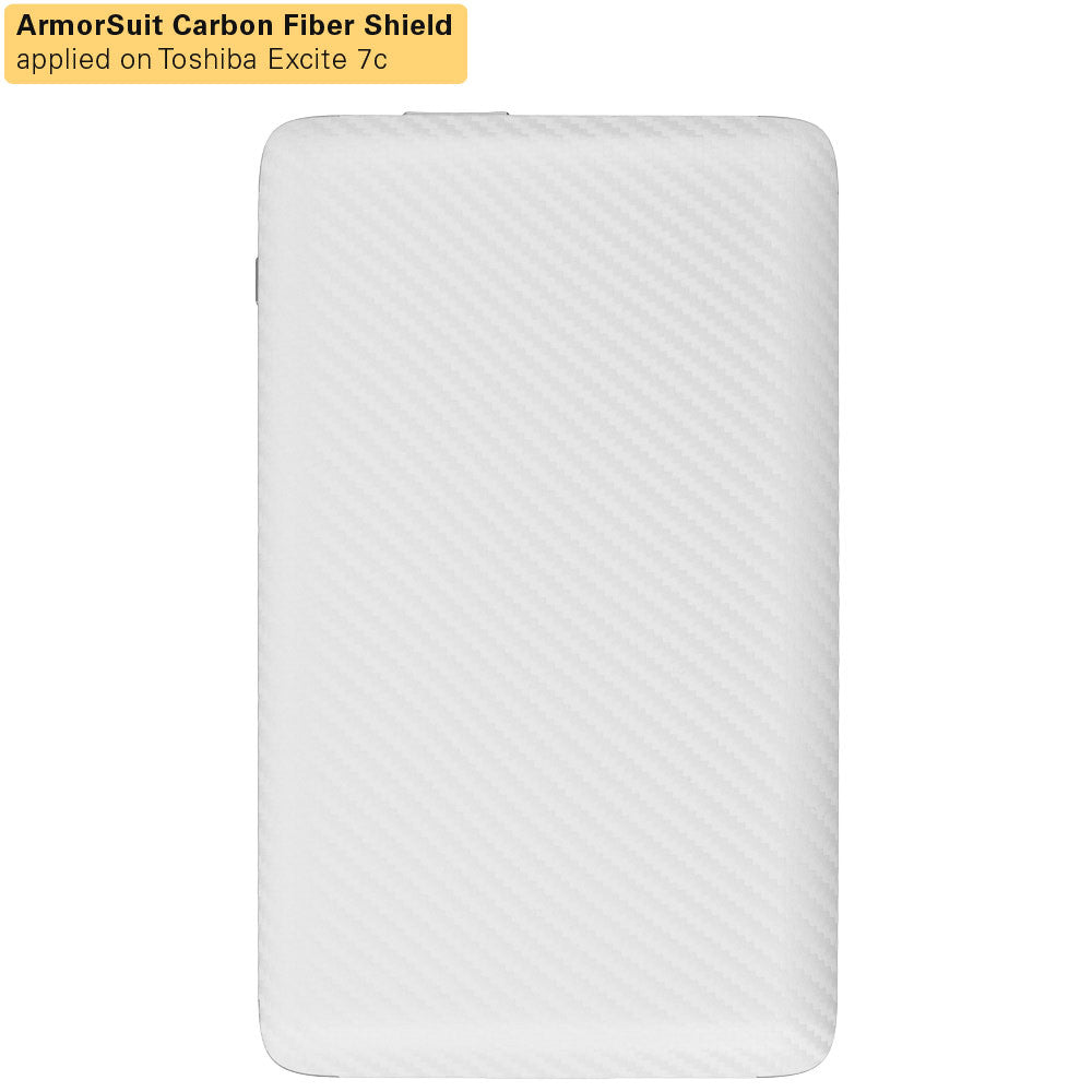 Toshiba Excite 7c Screen Protector + White Carbon Fiber Film Protector