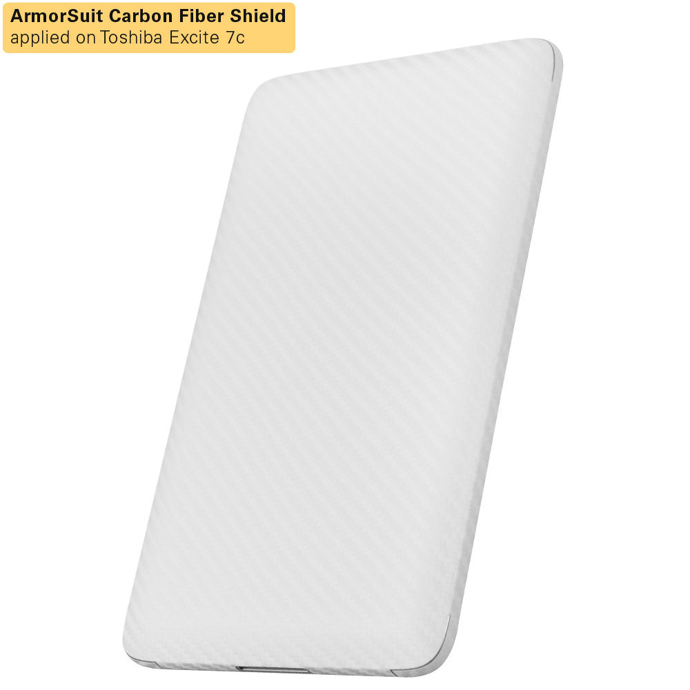 Toshiba Excite 7c Screen Protector + White Carbon Fiber Film Protector