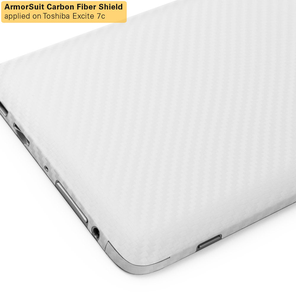 Toshiba Excite 7c Screen Protector + White Carbon Fiber Film Protector