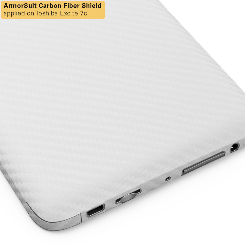 Toshiba Excite 7c Screen Protector + White Carbon Fiber Film Protector