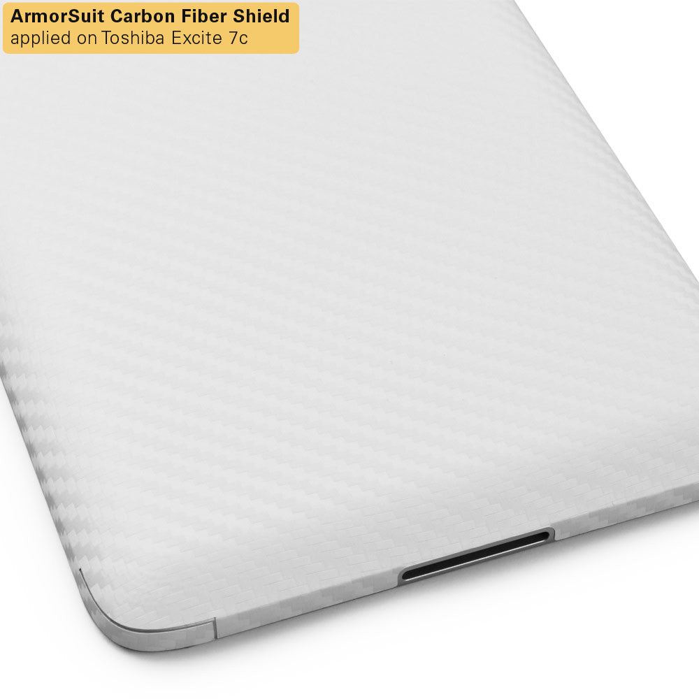 Toshiba Excite 7c Screen Protector + White Carbon Fiber Film Protector