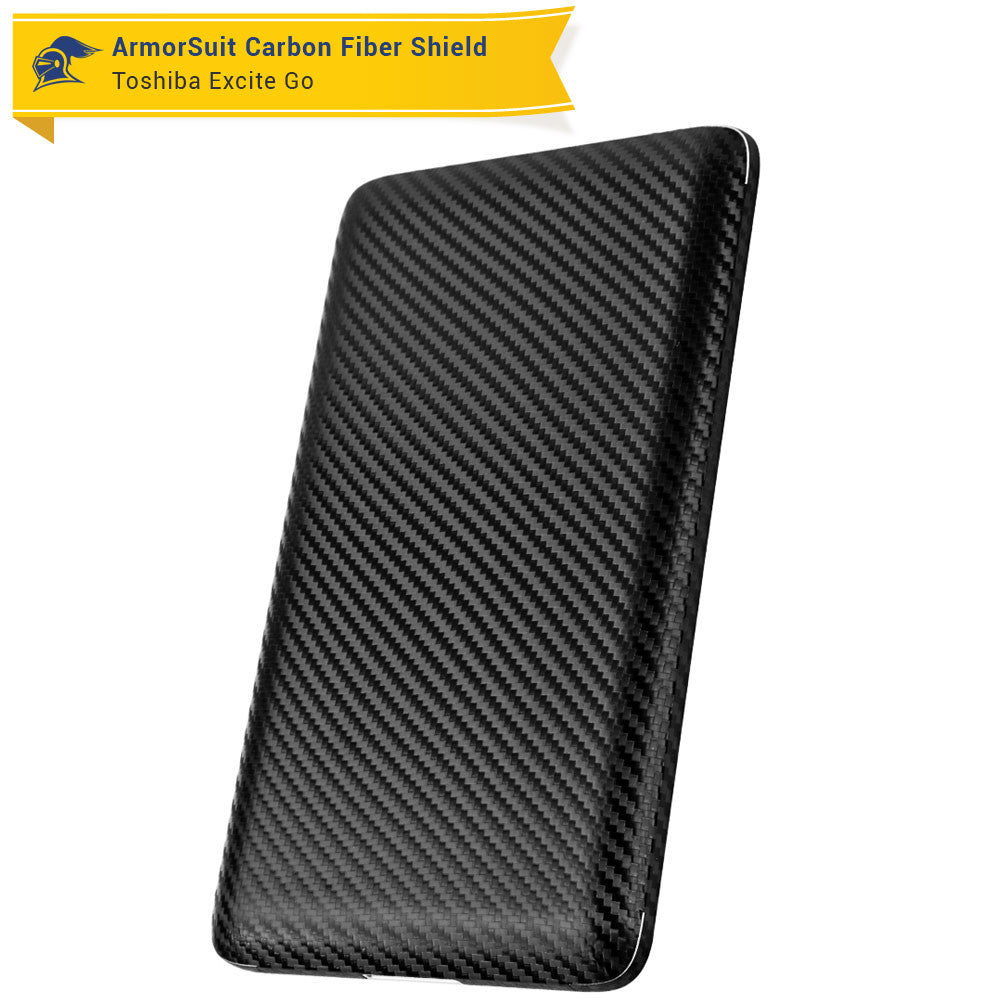 Toshiba Excite Go Screen Protector + Black Carbon Fiber Film Protector