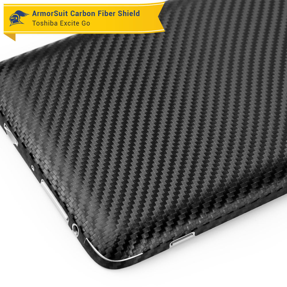 Toshiba Excite Go Screen Protector + Black Carbon Fiber Film Protector