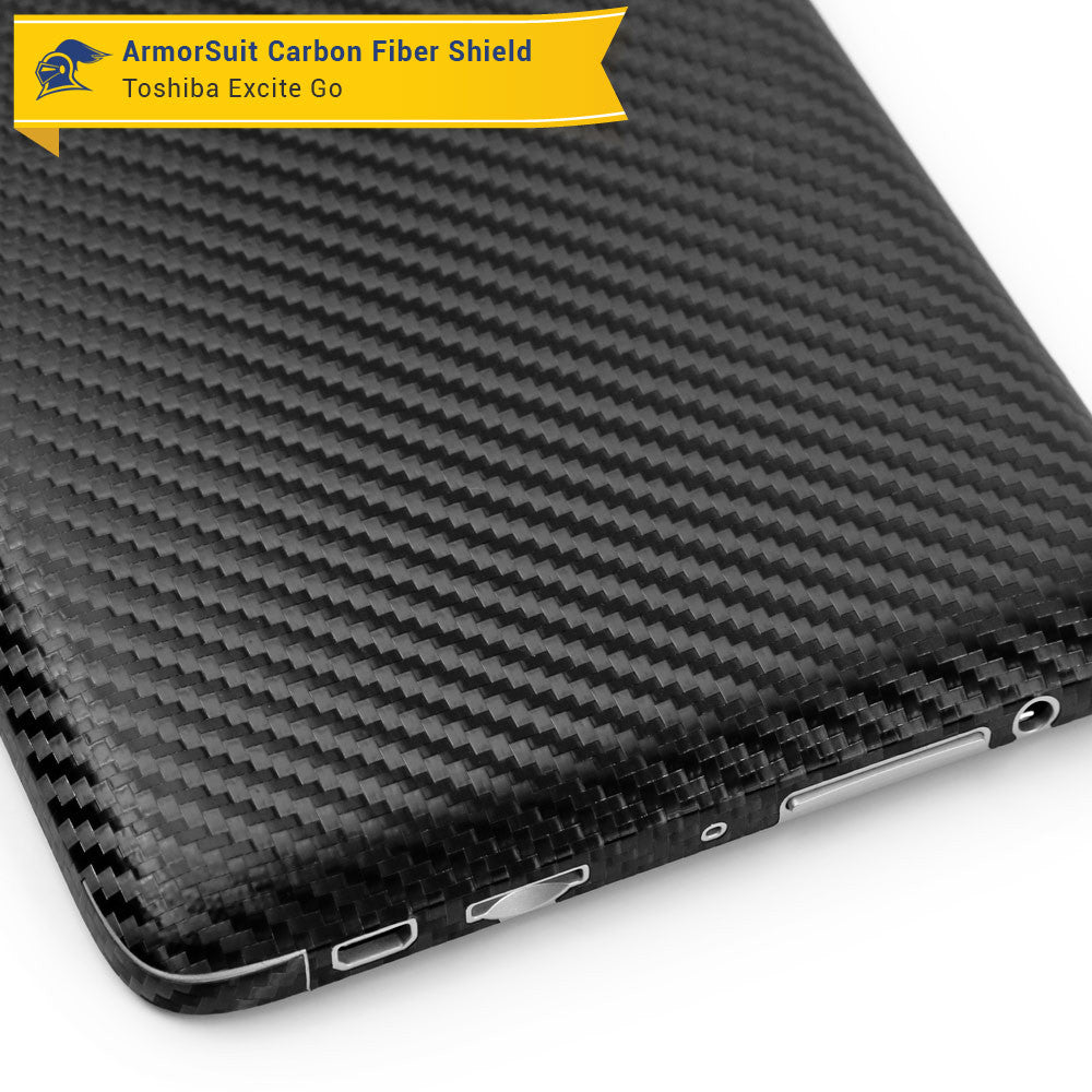Toshiba Excite Go Screen Protector + Black Carbon Fiber Film Protector
