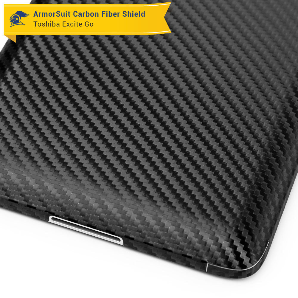 Toshiba Excite Go Screen Protector + Black Carbon Fiber Film Protector