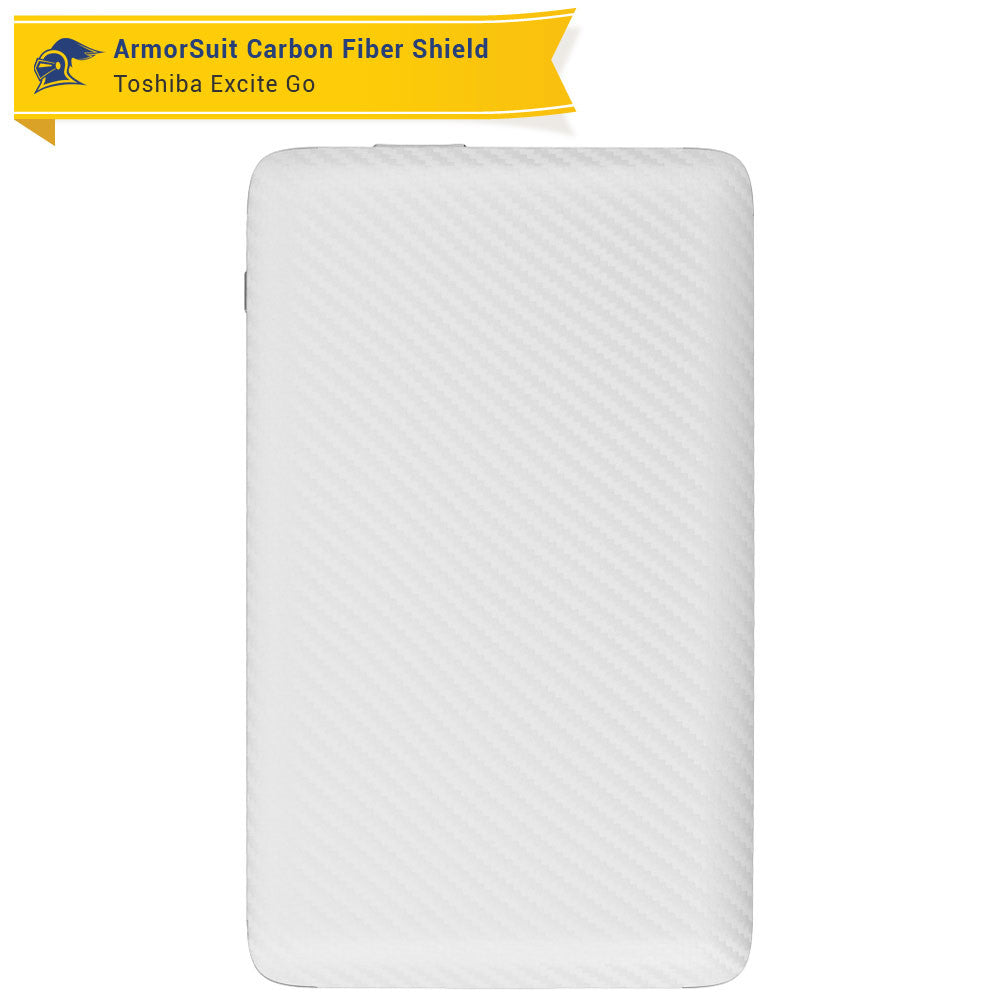 Toshiba Excite Go Screen Protector + White Carbon Fiber Film Protector