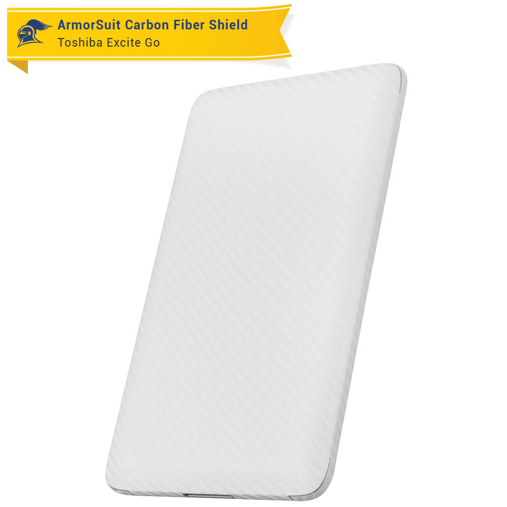 Toshiba Excite Go Screen Protector + White Carbon Fiber Film Protector