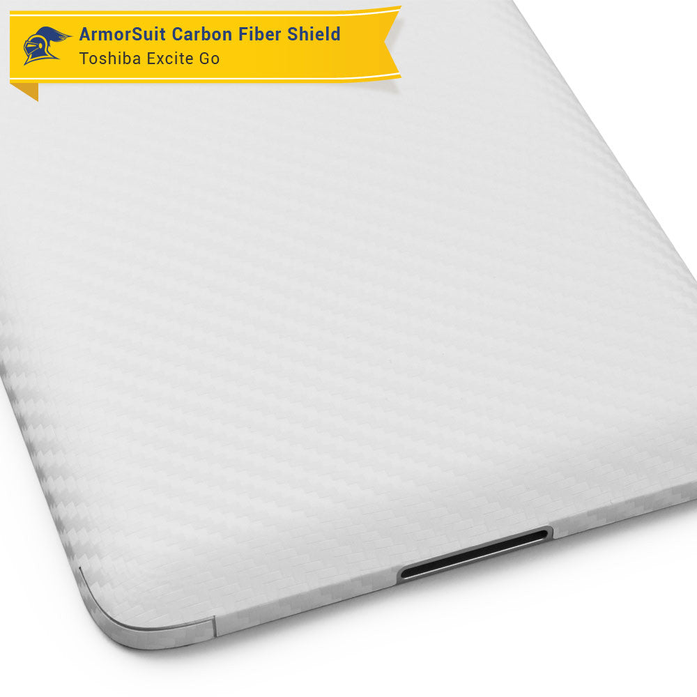 Toshiba Excite Go Screen Protector + White Carbon Fiber Film Protector