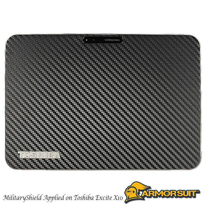 Toshiba Excite 10 LE Screen Protector + Black Carbon Fiber Film Protector