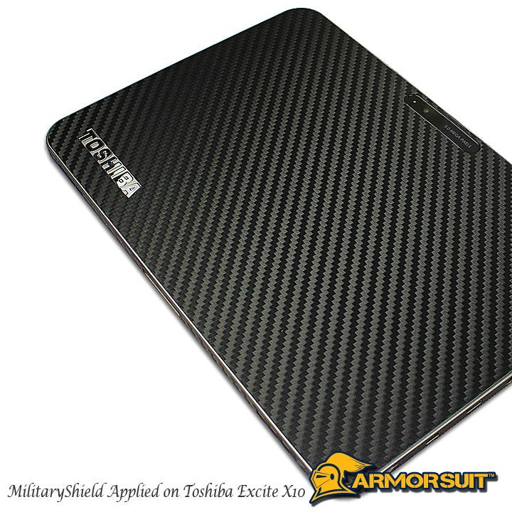 Toshiba Excite 10 LE Screen Protector + Black Carbon Fiber Film Protector