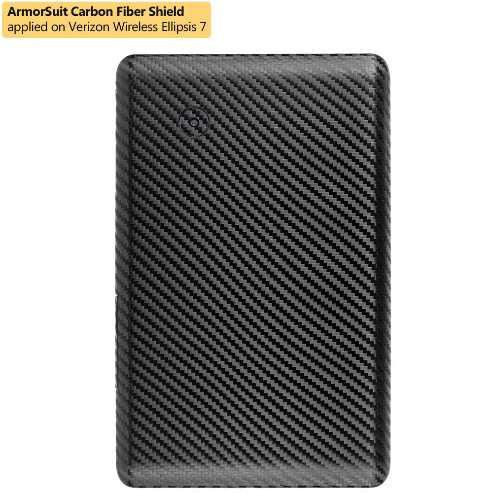 Verizon Ellipsis 7" Screen Protector + Black Carbon Fiber Film Protector