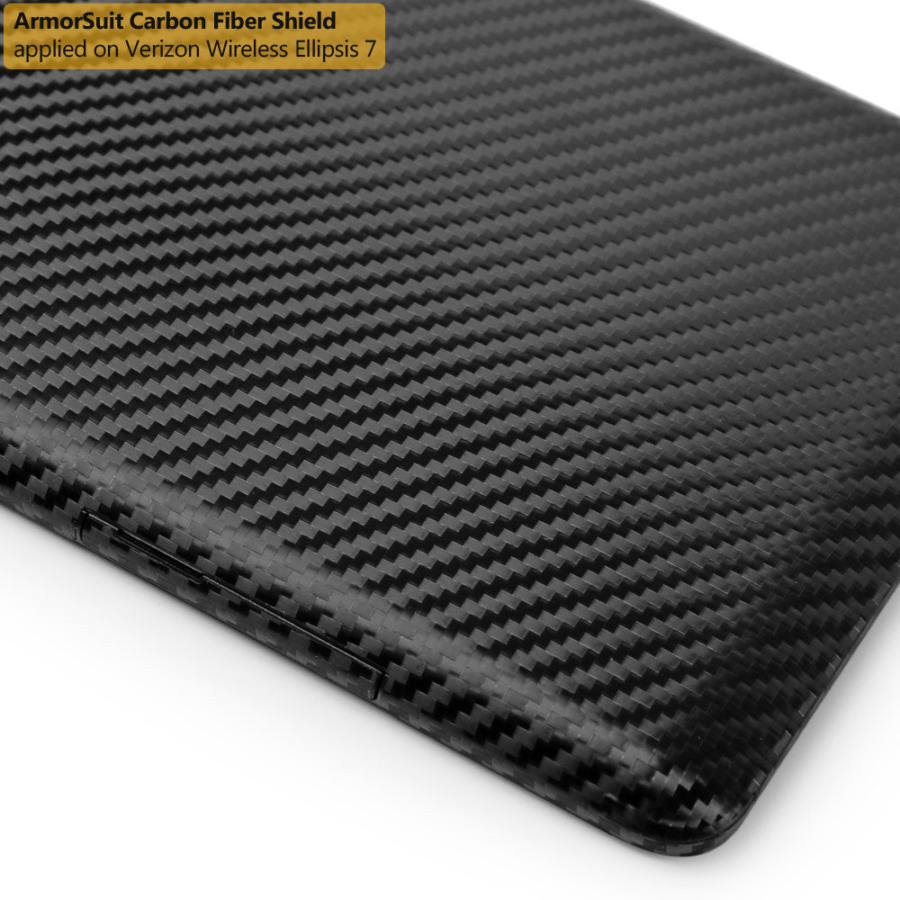 Verizon Ellipsis 7" Screen Protector + Black Carbon Fiber Film Protector