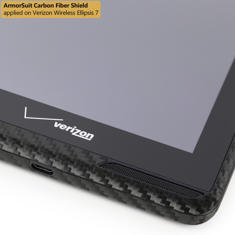 Verizon Ellipsis 7" Screen Protector + Black Carbon Fiber Film Protector