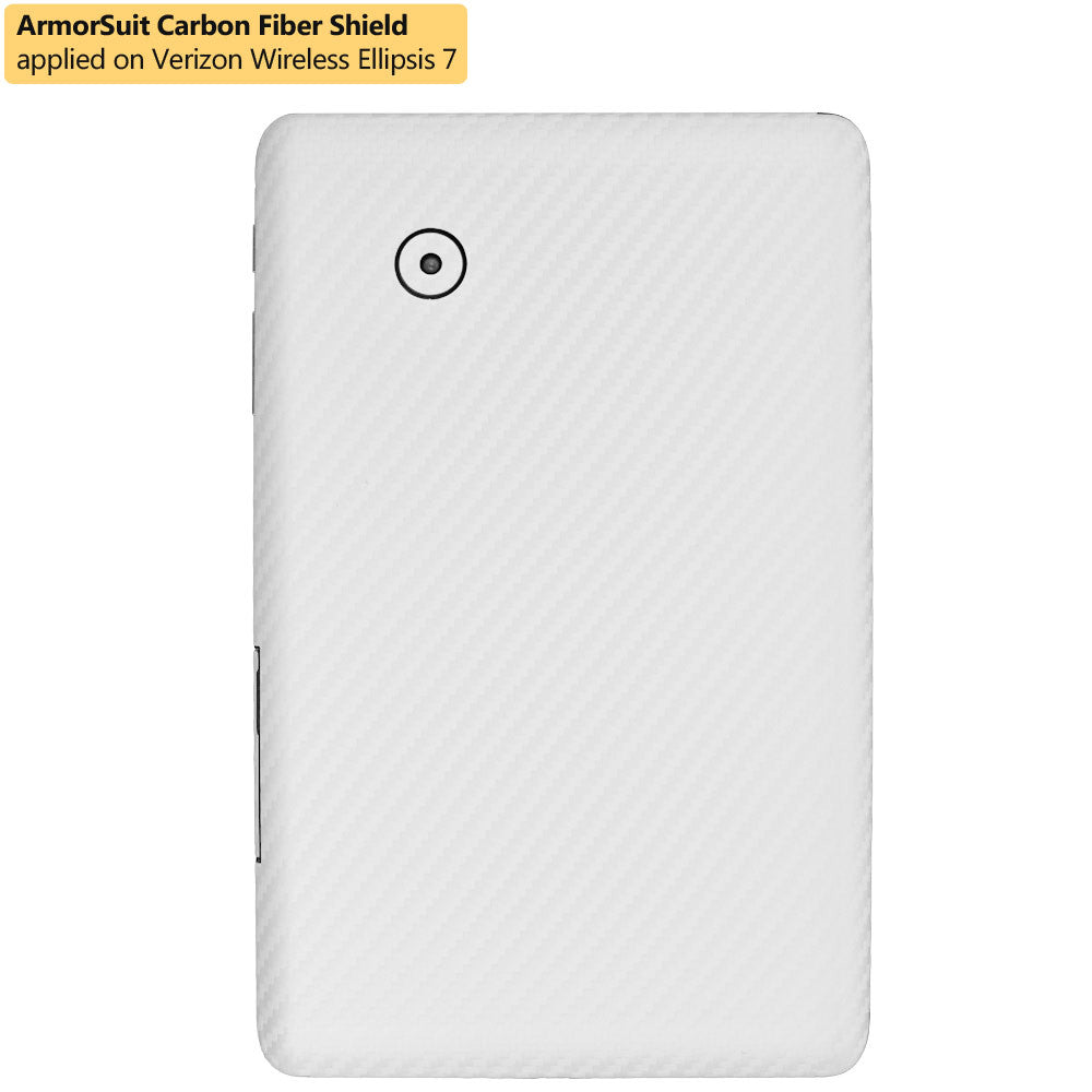Verizon Ellipsis 7" Screen Protector + White Carbon Fiber Film Protector
