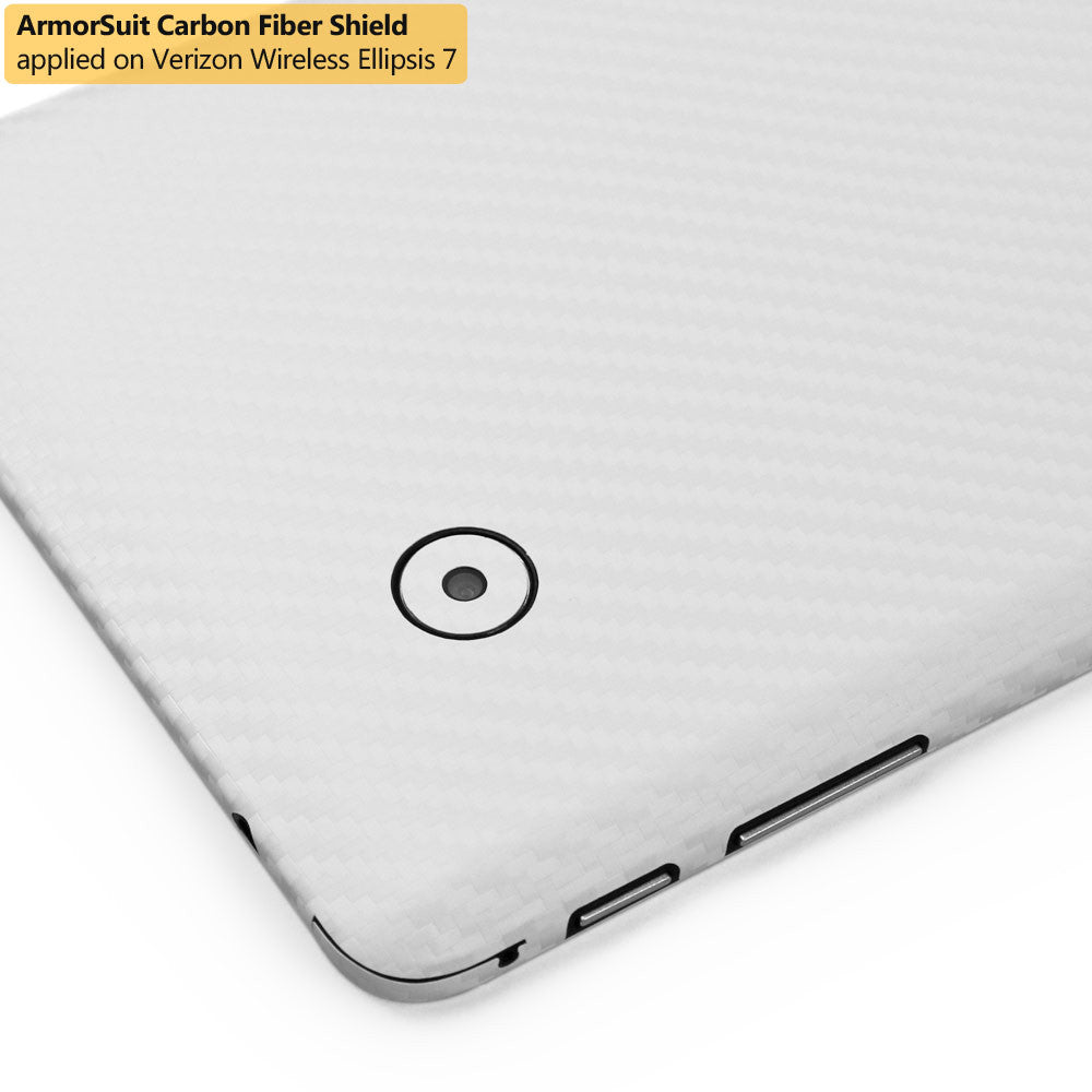 Verizon Ellipsis 7" Screen Protector + White Carbon Fiber Film Protector