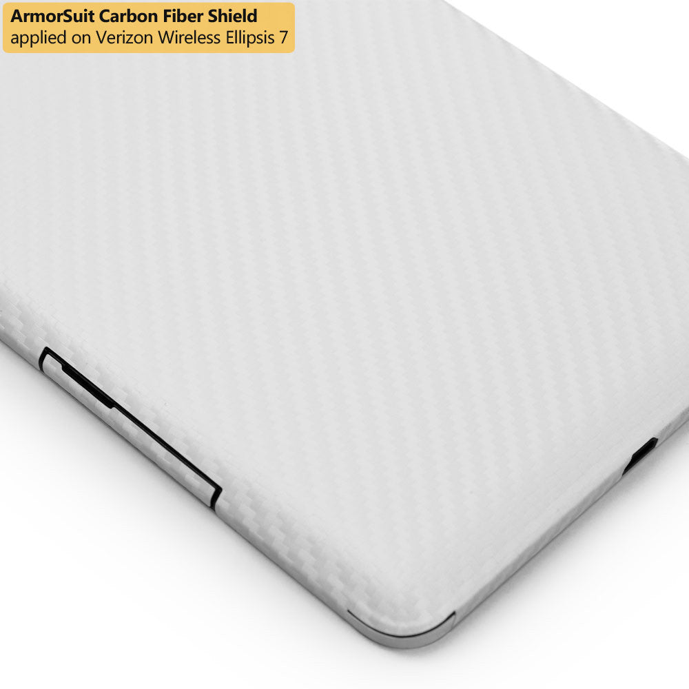 Verizon Ellipsis 7" Screen Protector + White Carbon Fiber Film Protector