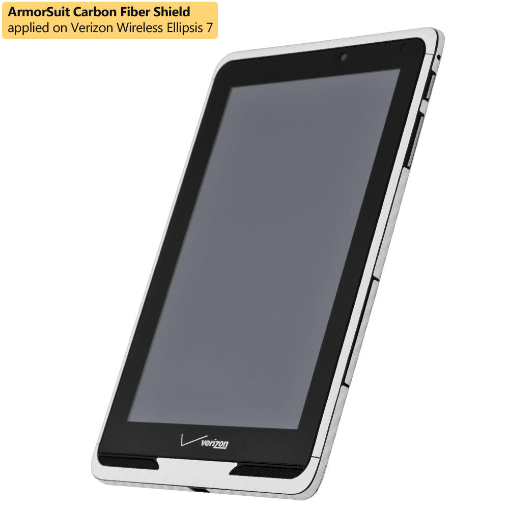 Verizon Ellipsis 7" Screen Protector + White Carbon Fiber Film Protector