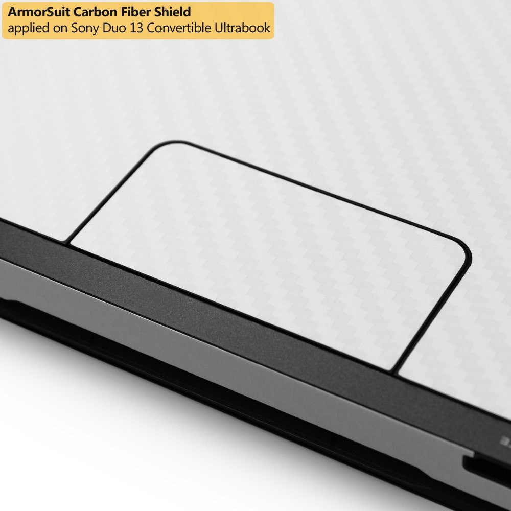 Sony VAIO Duo 13 Convertible Ultrabook Screen Protector + White Carbon Fiber Film Protector